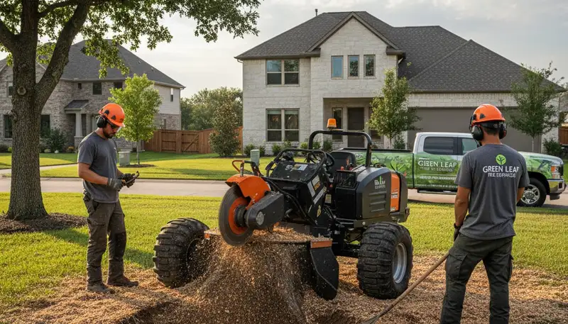 Professional stump removal service in Littleton, CO with debris cleared and yard restored