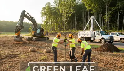 Arborists planting new trees in Littleton, CO for professional residential tree service