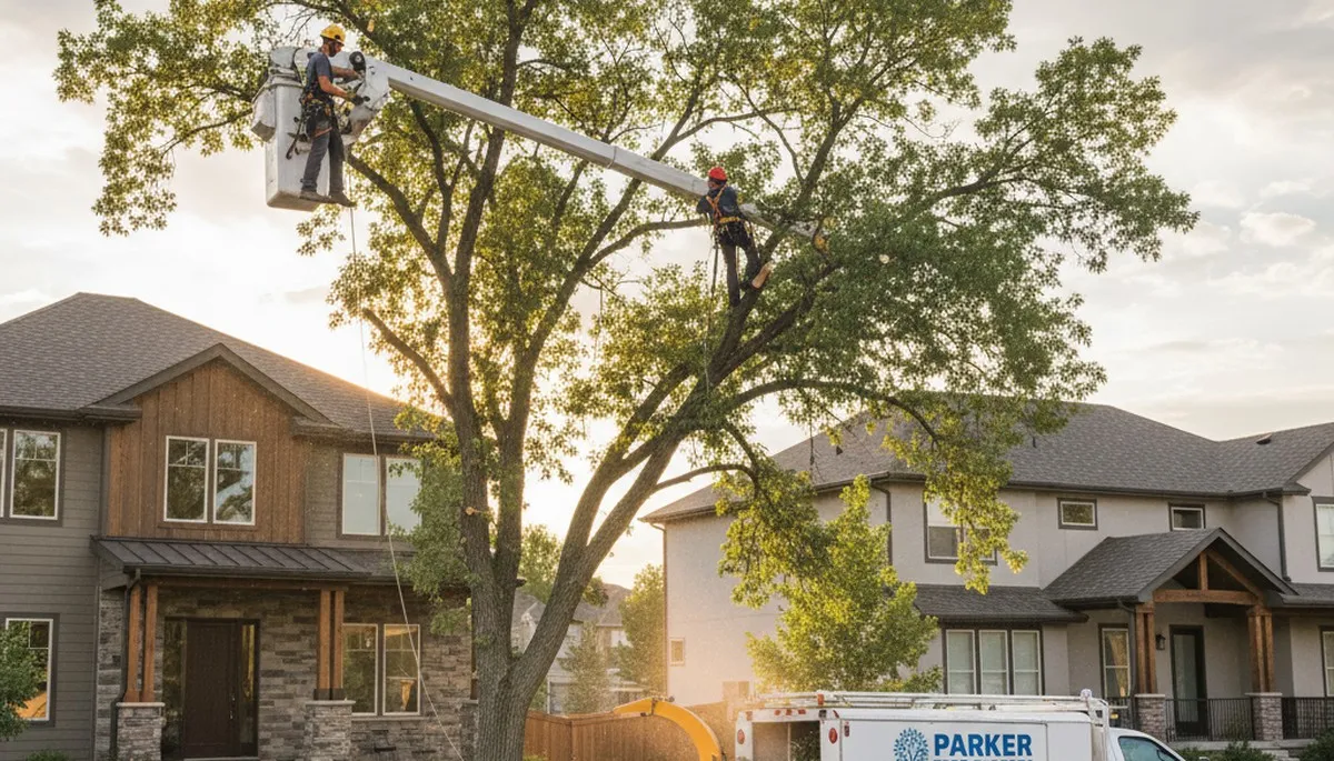 Professional tree removal service in Littleton CO safely clearing trees and debris
