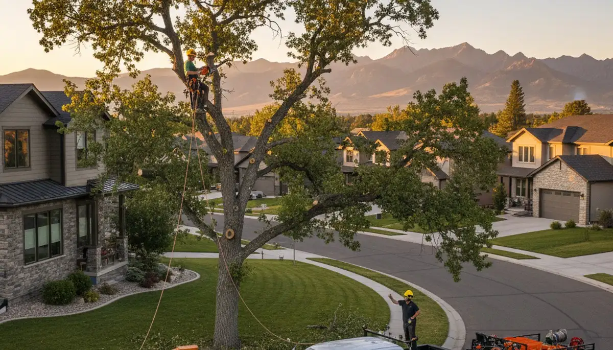 Professional tree removal service in Littleton CO clearing hazardous trees safely