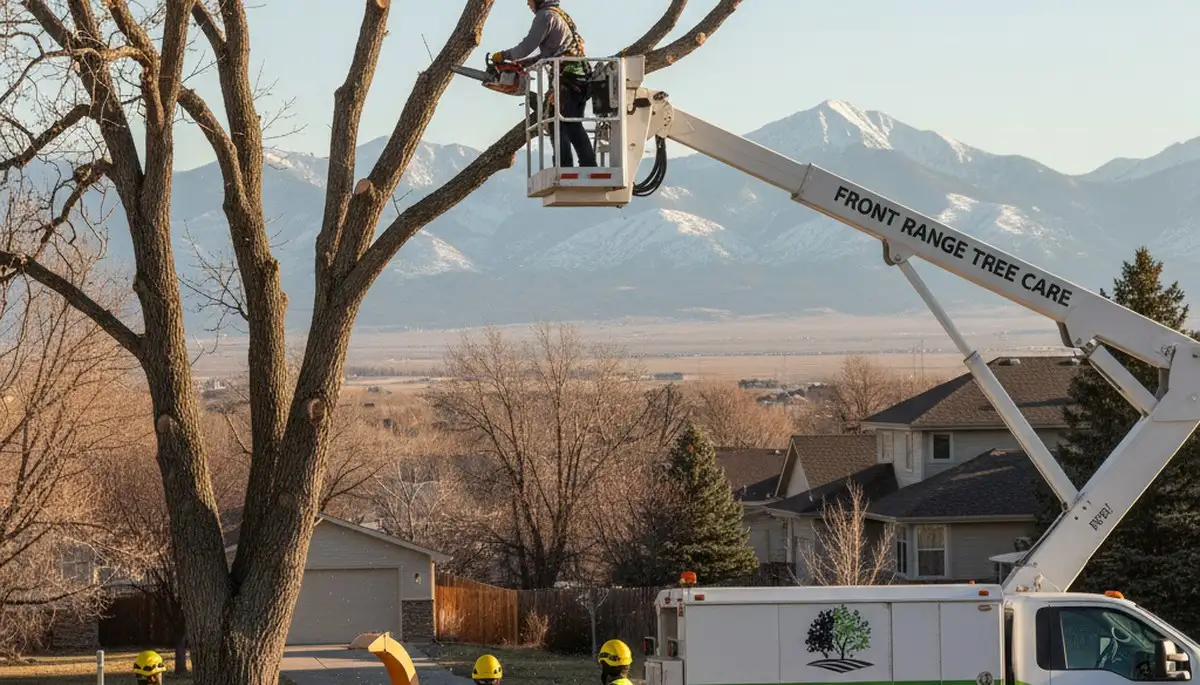 Professional tree removal service in Littleton CO by certified arborists safely clearing large trees