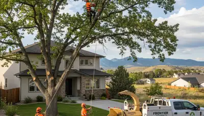 Professional tree removal service in Littleton, CO safely cutting and clearing large fallen trees